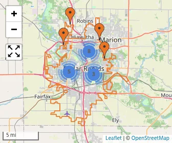 Area schools map